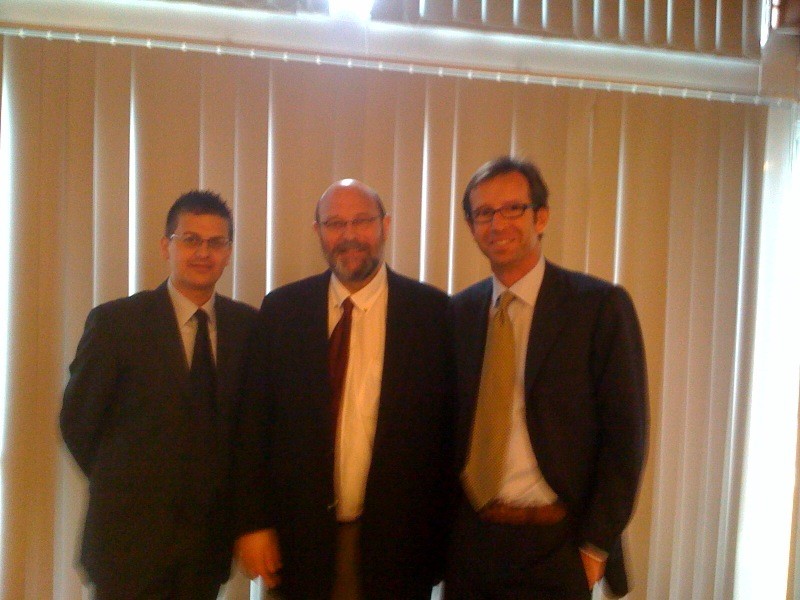 Dr. Francesco Pedetta, Prof. De Laat, Dr. Di Giosia