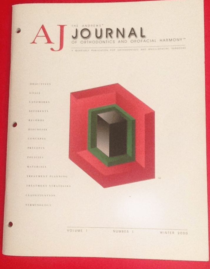 Andrews Journal of Orthodontics, the 6 elements of orofacial harmony